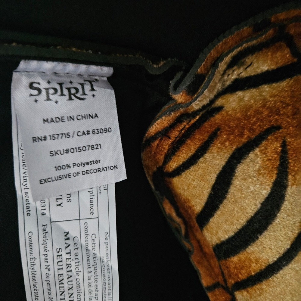 Spirit Halloween Tiger Stripe Cowboy Hat Women Orange Black Animal Print Hat - Picture 4 of 4
